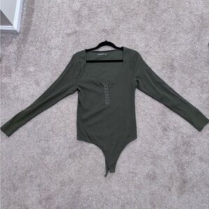 Olive green Abercrombie bodysuit!